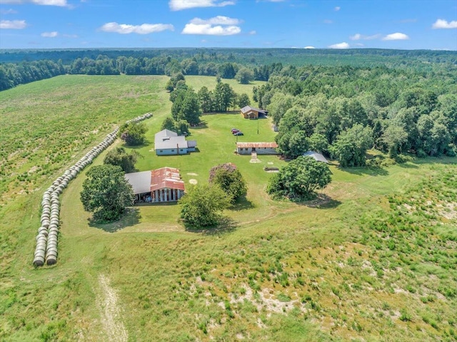 bird's eye view featuring a rural view