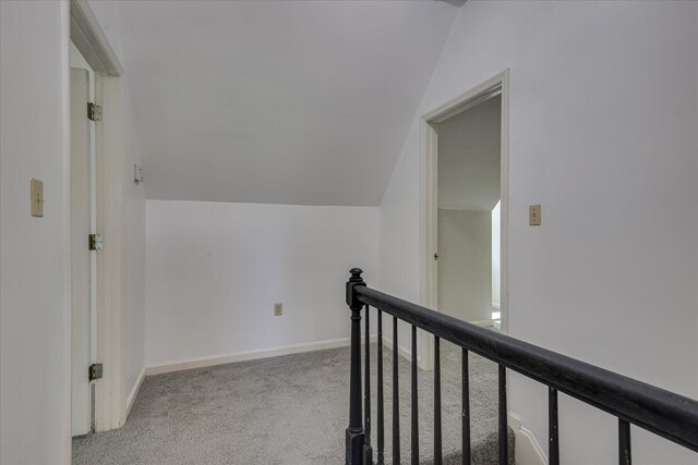 227 Water Oak Dr, Augusta, GA 30904 - hallway with carpet floors, lofted ceiling, and an upstairs landing
