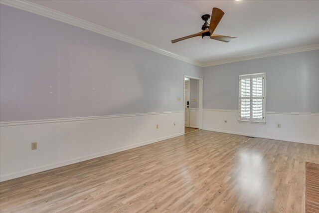 227 Water Oak Dr, Augusta, GA 30904 - living room with crown molding, wood finished floors, and ceiling fan