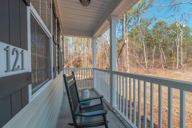 view of balcony