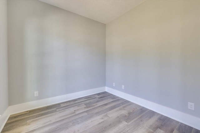 empty room featuring light hardwood / wood-style floors