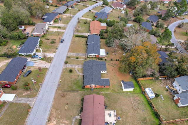 bird's eye view with a residential view