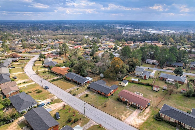 bird's eye view with a residential view