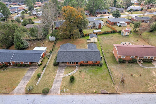 aerial view with a residential view