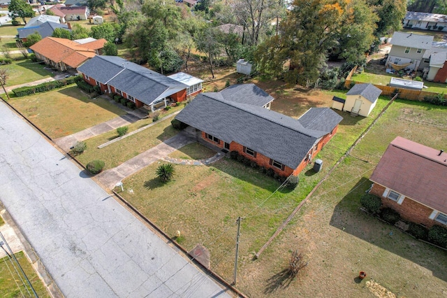 aerial view featuring a residential view