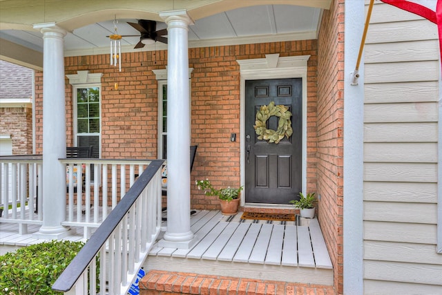 207 Oleander Trl, Evans, GA 30809 - property entrance with a porch and brick siding