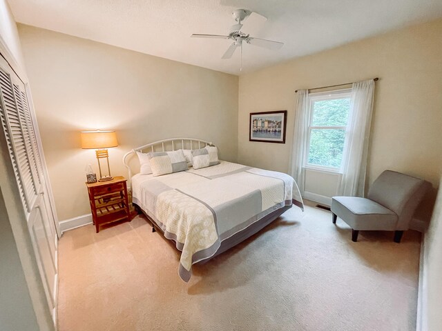 228 Heron Shrs, Mccormick, SC 29835 - bedroom featuring light carpet, baseboards, and a closet