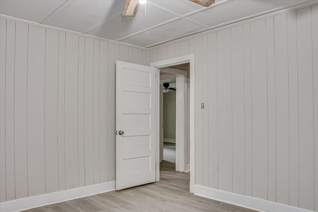 1917 Lazenby Dr, Augusta, GA 30906 - unfurnished room with light wood finished floors, baseboards, and wooden walls