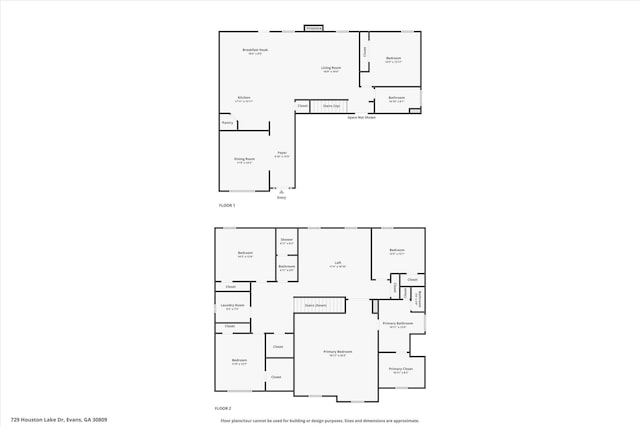 729 Houston Lake Dr, Evans, GA 30809 - view of property floor plan