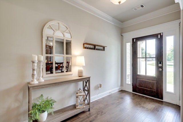 729 Houston Lake Dr, Evans, GA 30809 - entrance foyer featuring crown molding and wood finished floors