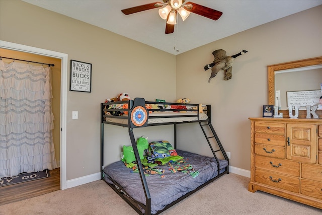 132 Running Creek Dr, North Augusta, SC 29860 - bedroom featuring baseboards, carpet floors, and a ceiling fan
