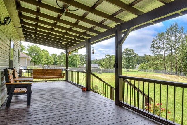 132 Running Creek Dr, North Augusta, SC 29860 - wooden deck with view of wooded area
