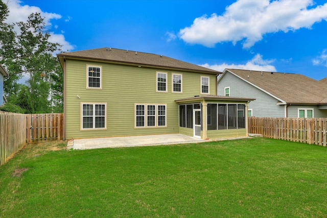 554 Bunchgrass St, Evans, GA 30809 - rear view of property with a patio area and a sunroom