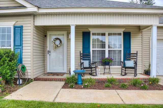 entrance to property with a porch