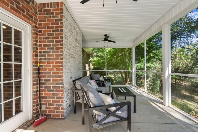 view of sunroom / solarium