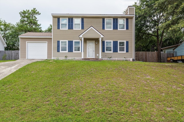 4375 Sandy Ridge Pl, Augusta, GA 30909 - view of front of house with concrete driveway, a chimney, and an attached garage