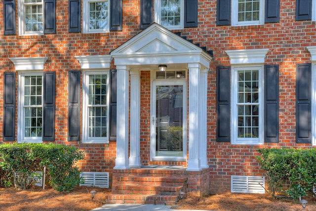 3463 Rhodes Hill Dr, Augusta, GA 30907 - entrance to property featuring brick siding and crawl space