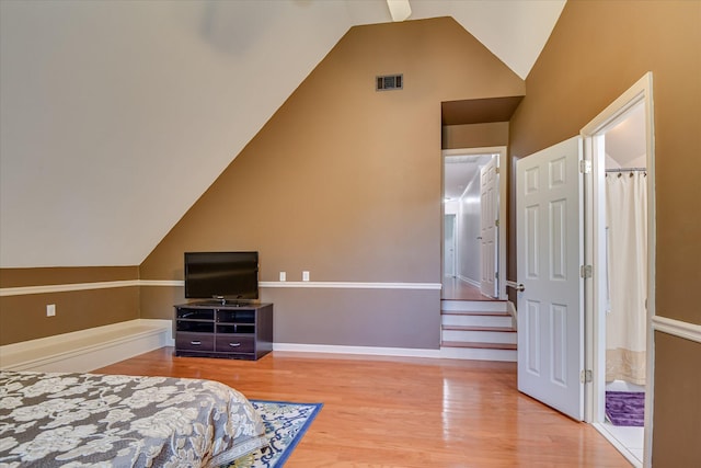 3463 Rhodes Hill Dr, Augusta, GA 30907 - bedroom with wood finished floors and lofted ceiling