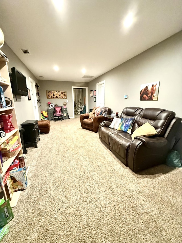 view of carpeted living room