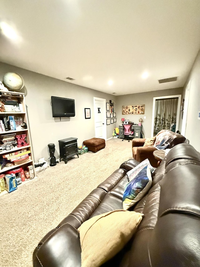 view of carpeted living room