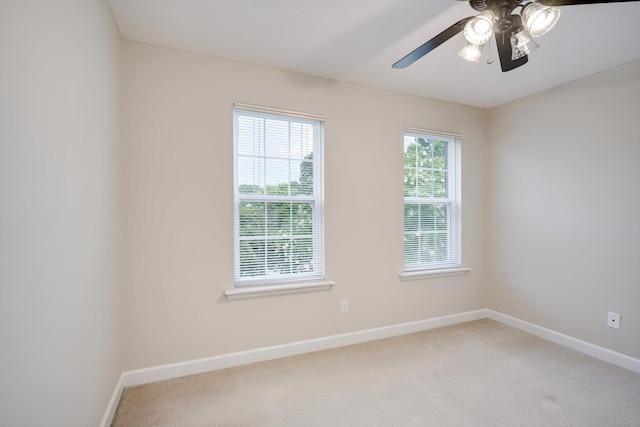 5107 Windmill Pl, Evans, GA 30809 - spare room with light colored carpet and ceiling fan