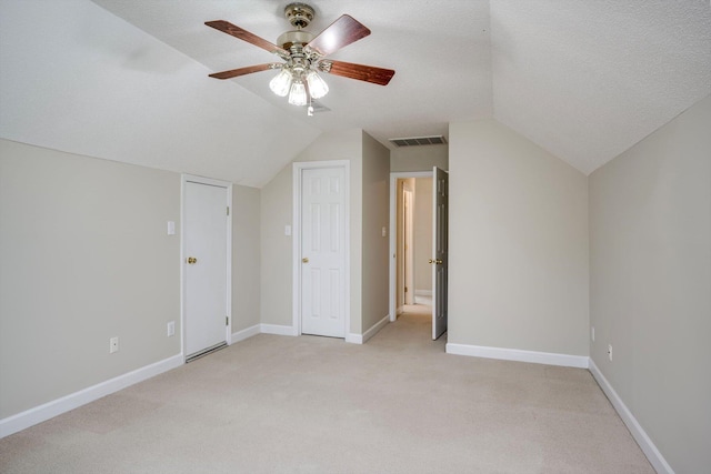 5107 Windmill Pl, Evans, GA 30809 - additional living space featuring vaulted ceiling, light colored carpet, and ceiling fan