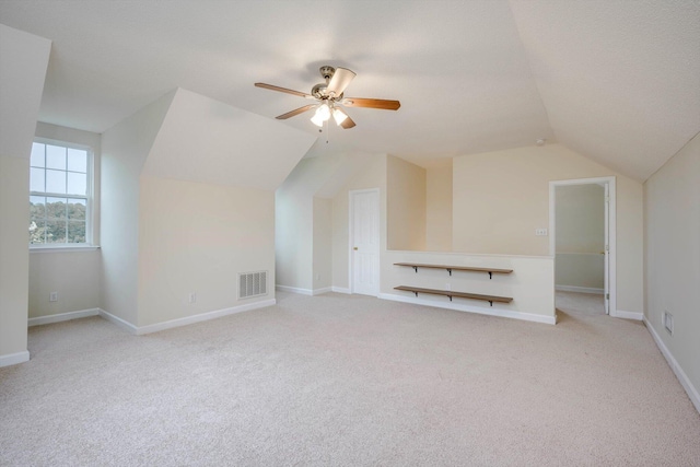 5107 Windmill Pl, Evans, GA 30809 - bonus room featuring lofted ceiling, light colored carpet, and ceiling fan