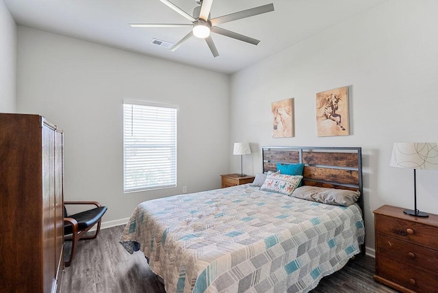 3076 White Gate Loop, Aiken, SC 29801 - bedroom with dark wood-style floors and a ceiling fan