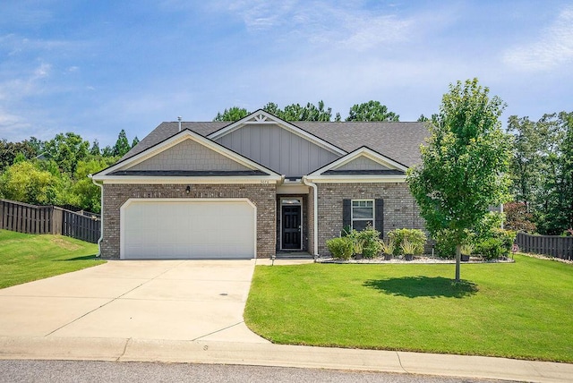 3076 White Gate Loop, Aiken, SC 29801 - craftsman-style house featuring a garage, driveway, brick siding, and board and batten siding