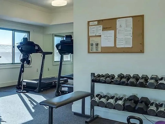 view of exercise area