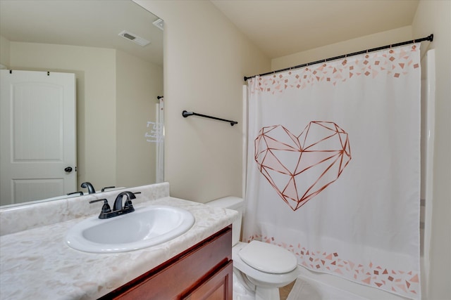 3051 Parkridge Dr, Grovetown, GA 30813 - full bathroom featuring vanity, toilet, and a shower with curtain