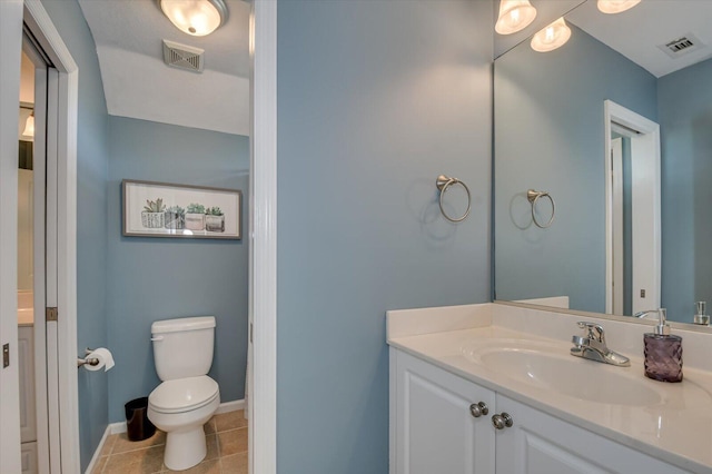 4002 Backwater Ct, Evans, GA 30809 - bathroom featuring tile patterned flooring, vanity, visible vents, and toilet