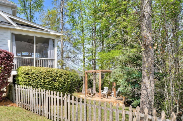 4002 Backwater Ct, Evans, GA 30809 - view of yard featuring a sunroom and fence private yard