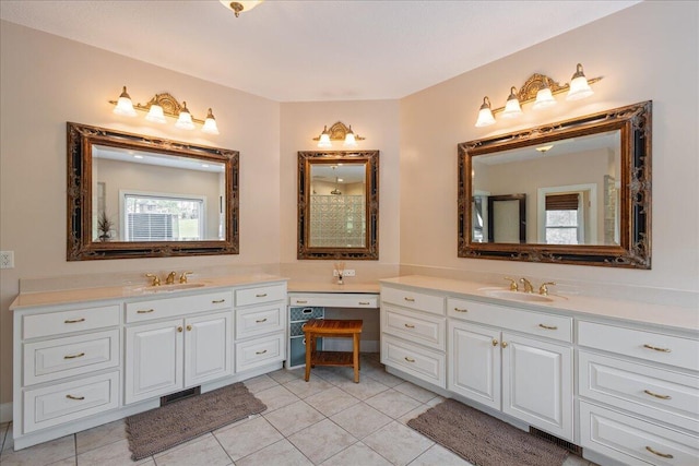 698 Heggies Ridge Dr, Appling, GA 30802 - bathroom featuring tile patterned floors and two vanities