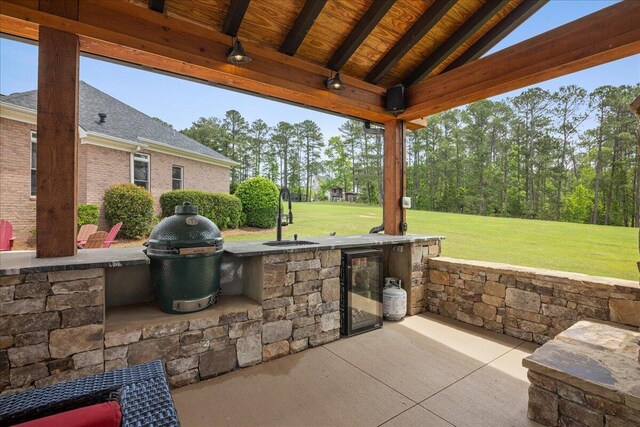 698 Heggies Ridge Dr, Appling, GA 30802 - view of patio / terrace with a sink