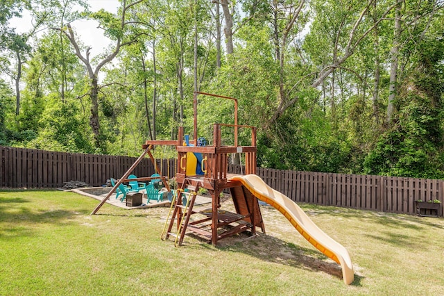 view of jungle gym