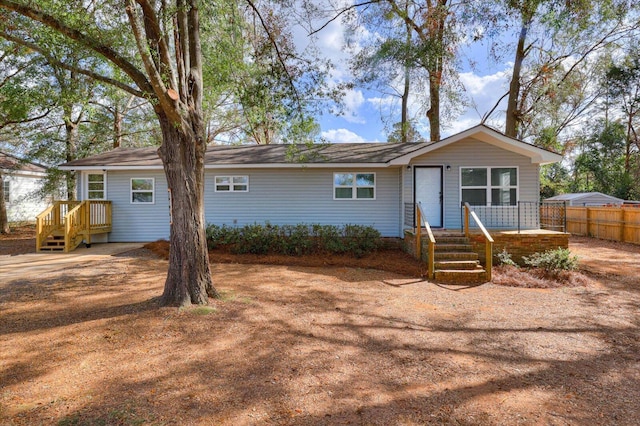 view of ranch-style house