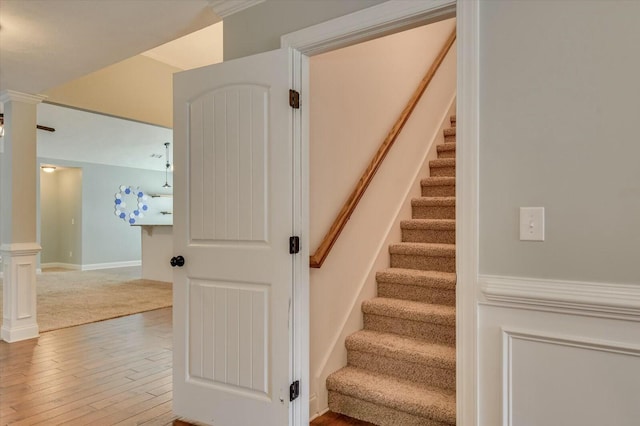 702 Southwick Ave, Grovetown, GA 30813 - stairway with wood-type flooring
