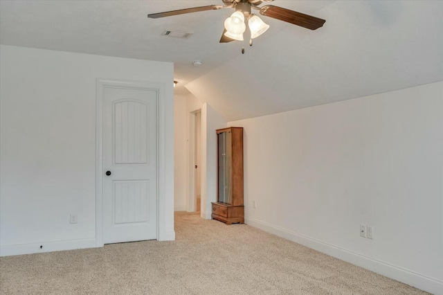 702 Southwick Ave, Grovetown, GA 30813 - interior space with ceiling fan, baseboards, lofted ceiling, and visible vents
