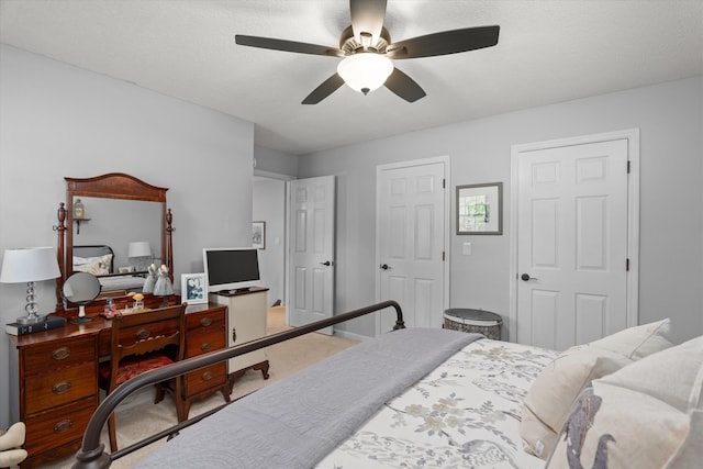 429 Cambridge Cir, Martinez, GA 30907 - bedroom featuring a desk, carpet floors, and ceiling fan