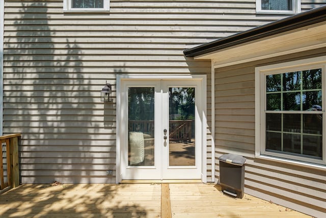 429 Cambridge Cir, Martinez, GA 30907 - doorway to property featuring a wooden deck and french doors