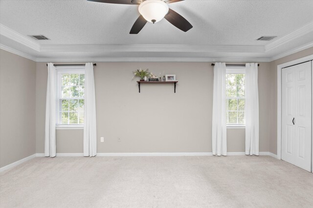 429 Cambridge Cir, Martinez, GA 30907 - spare room with crown molding, healthy amount of natural light, light colored carpet, a textured ceiling, and ceiling fan