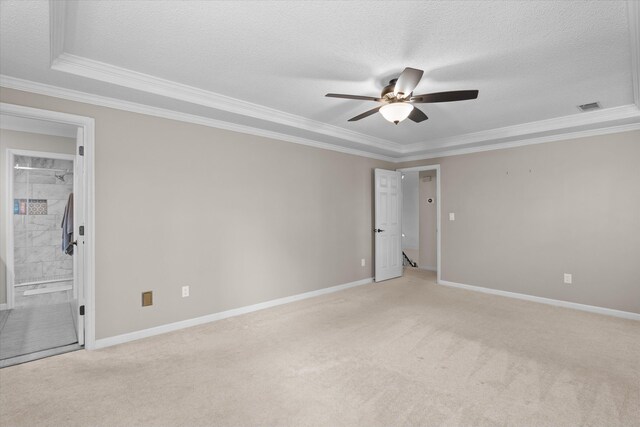 429 Cambridge Cir, Martinez, GA 30907 - spare room with a ceiling fan, light carpet, a textured ceiling, and crown molding