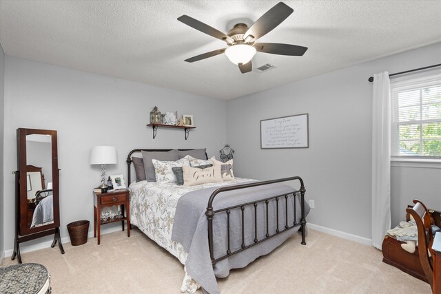 429 Cambridge Cir, Martinez, GA 30907 - bedroom featuring light colored carpet, ceiling fan, and a textured ceiling