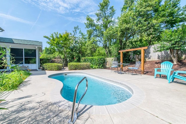189 Mokateen Ave, North Augusta, SC 29841 - view of pool featuring a patio area and a fenced backyard