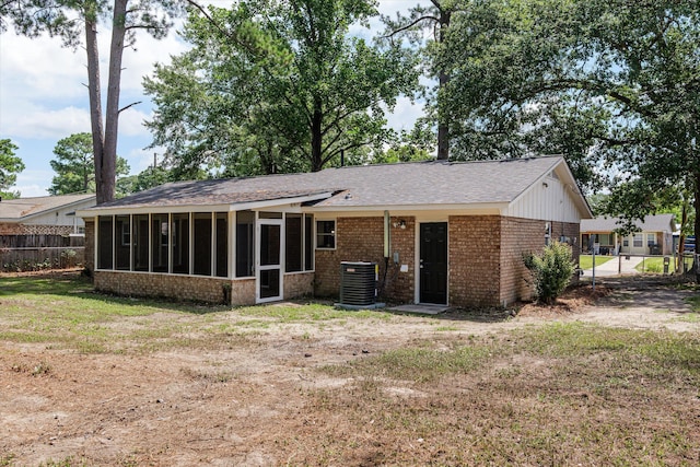 3007 Tallwood Way, Augusta, GA 30906 - rear view of house featuring a sunroom and brick siding