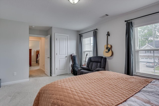 view of carpeted bedroom