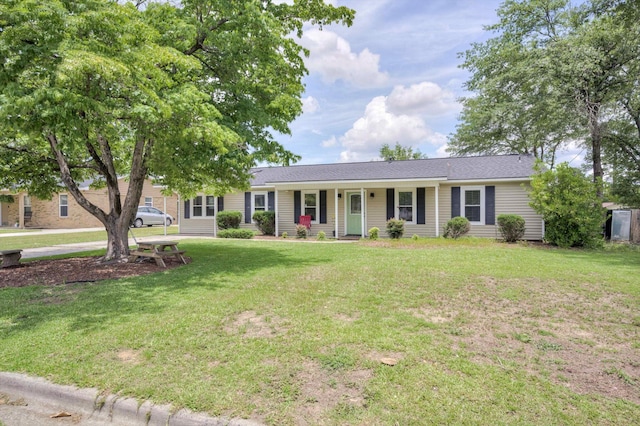 4122 Langley St, Martinez, GA 30907 - ranch-style home featuring a front lawn and covered porch