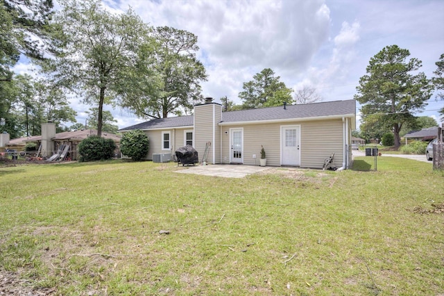 4122 Langley St, Martinez, GA 30907 - back of property with a patio area and a chimney