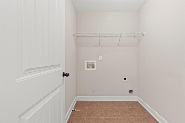 laundry area with washer hookup and hookup for an electric dryer